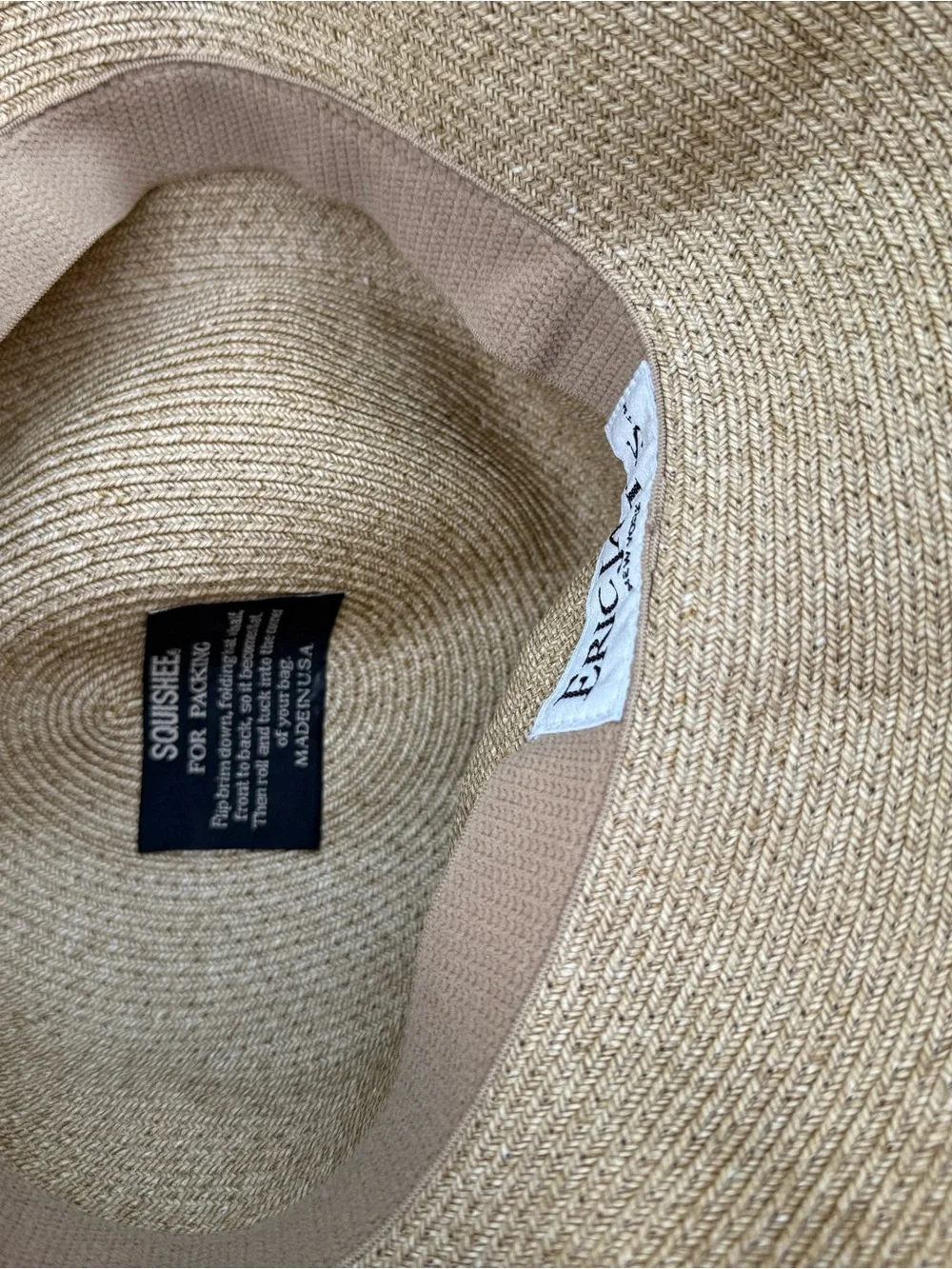 Eric Javits Squishee Sun Hat Beige Raffia Bucket Hat - Picture 3 of 8